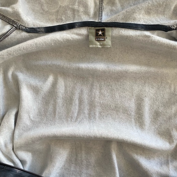 U.S. Army Black and Gray Full Zip Front Hoodie Jacket NWT Size M - Picture 5 of 11